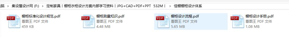 定制家具丨橱柜衣柜设计方案内部学习资料丨JPG+CAD+PDF+PPT  532M丨