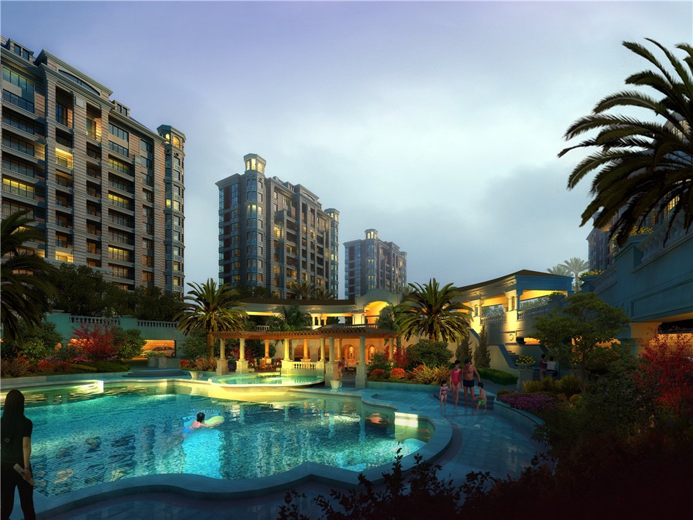 水晶石室外建筑后期后期素材 PSD分层园林景观效果图 后期配景素材PSD效果图 302张PSD效果图.41G