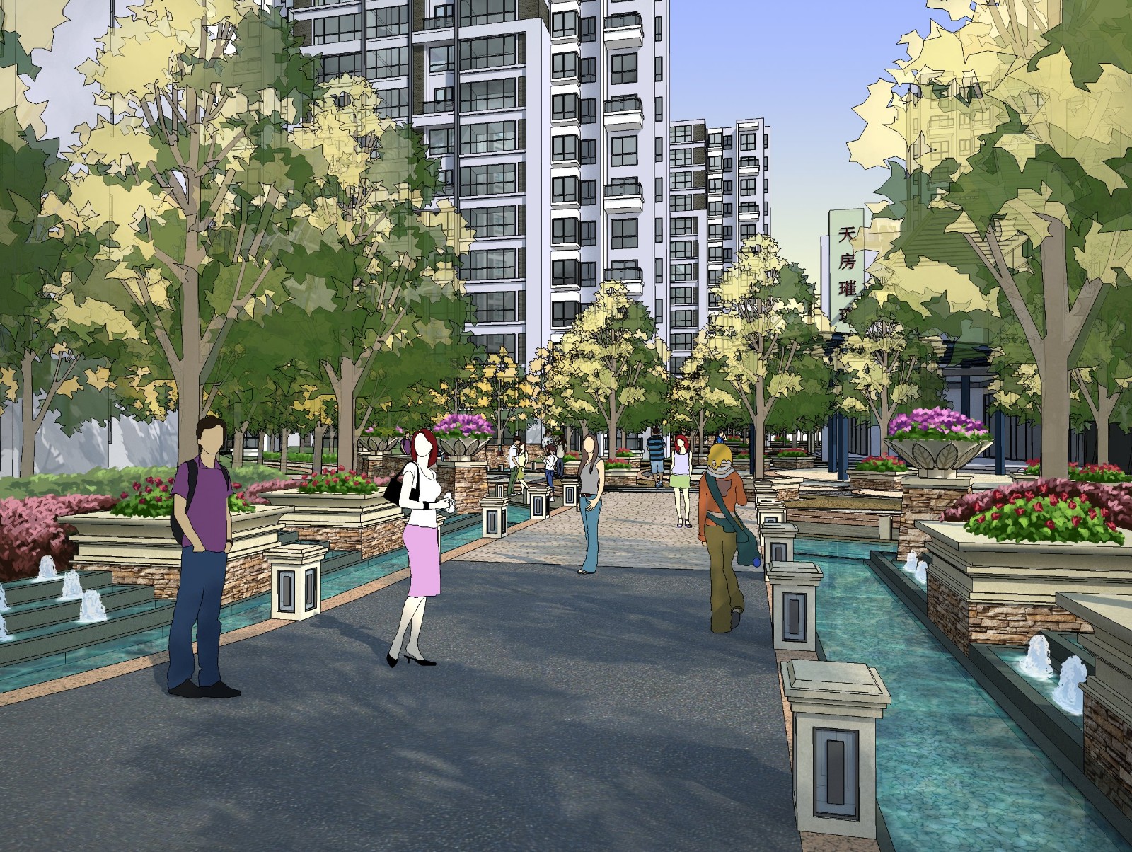 60幅Sketchup 园林景观PSD分层效果图