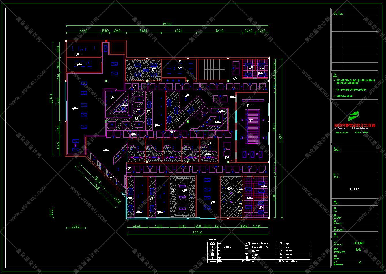 整套办公空间cad施工图-2