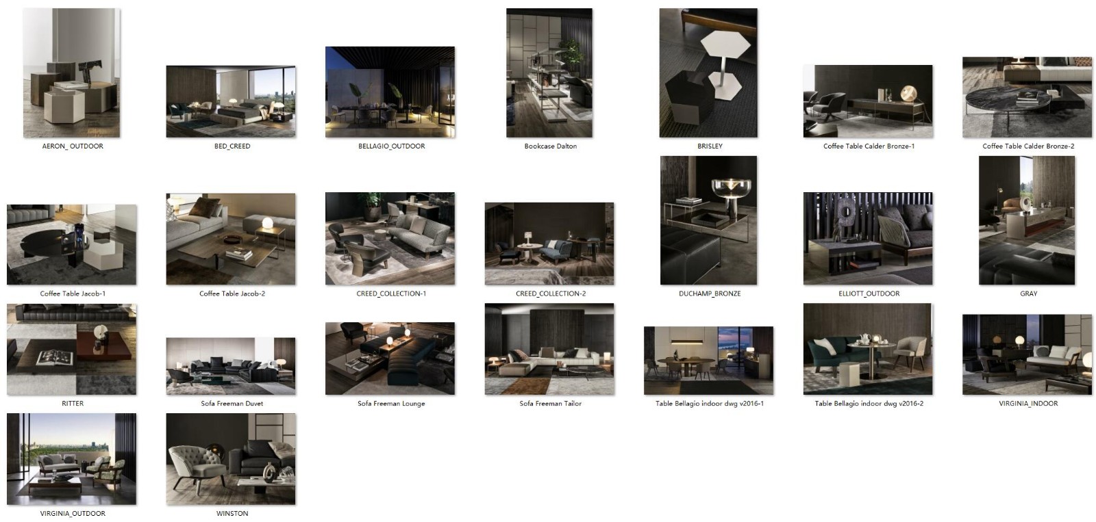 意大利家具图片，家具CAD图块、家具图库丨80M-1