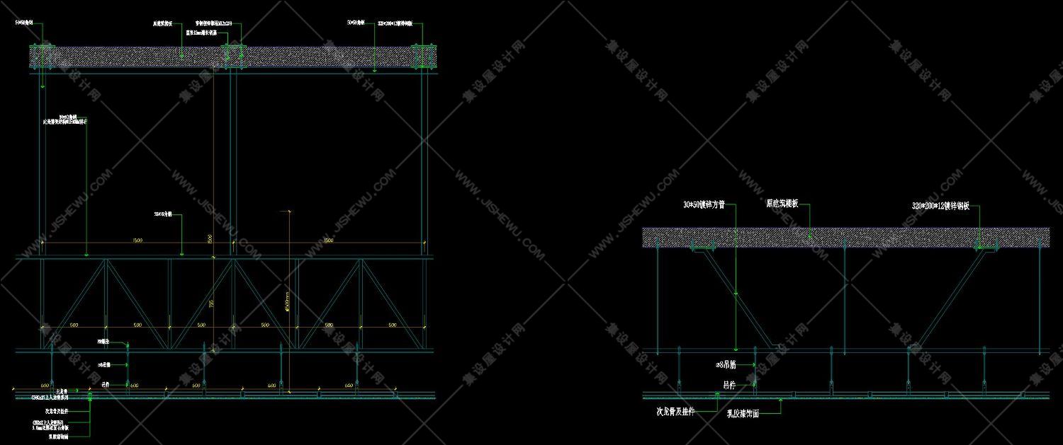工艺节点《装饰工程常用基层做法》SU模型+CAD+基层厚度测算表！-26
