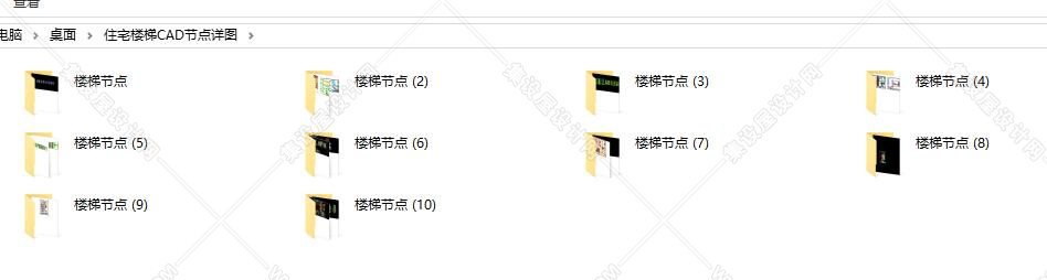 住宅楼梯CAD节点详图-1